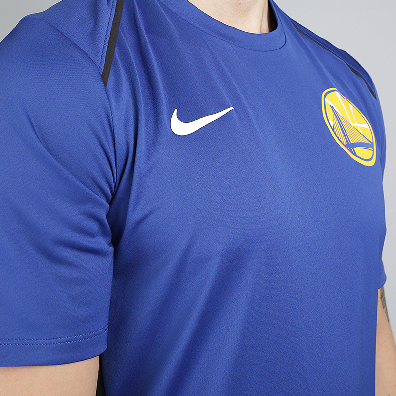мужская синяя футболка Nike Golden State Warriors Dry Hyper Elite Short-Sleeve NBA 856525-495 - цена, описание, фото 2